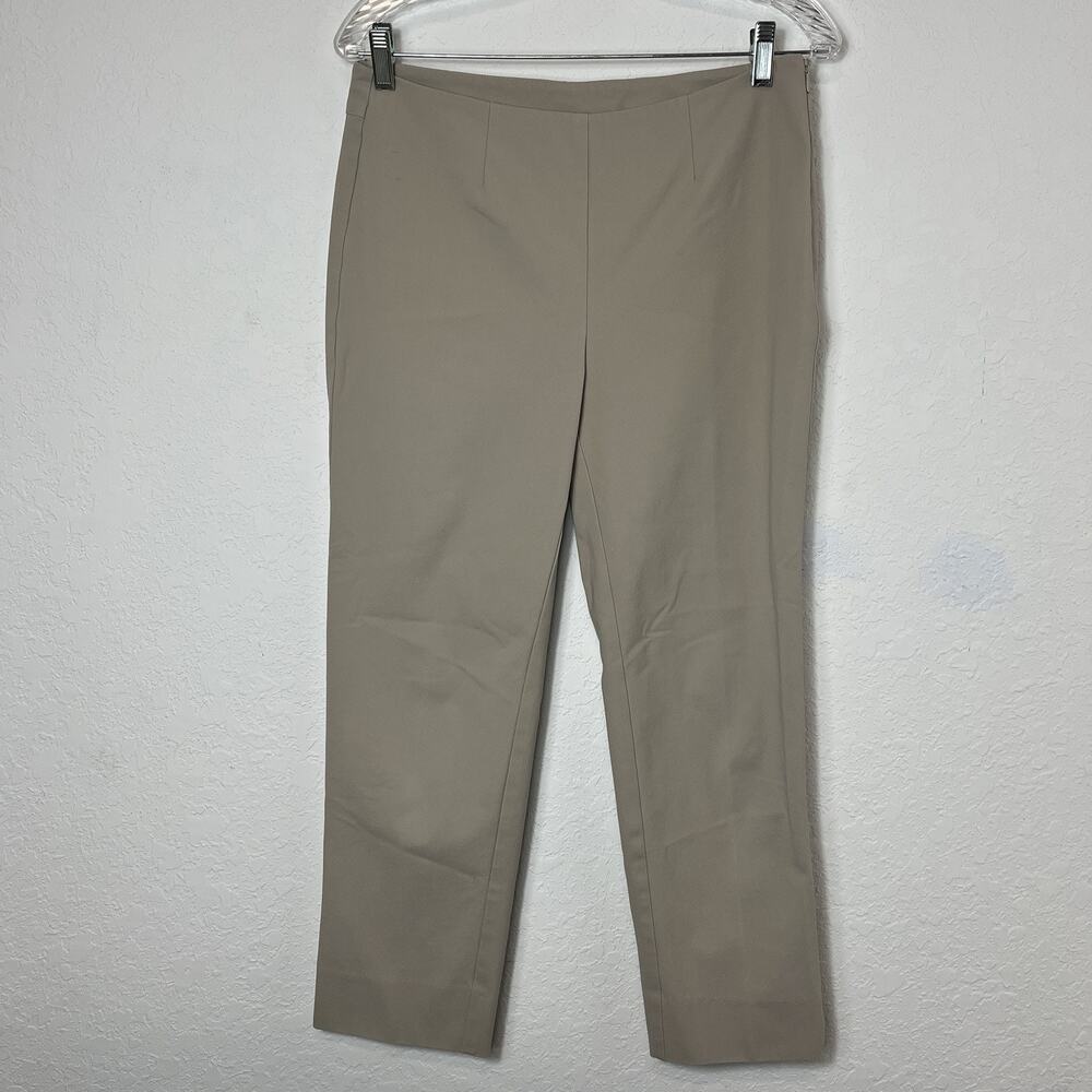 Nina McLemore Khaki Cropped Pants Size 4 Casual Career wear, cotton blend